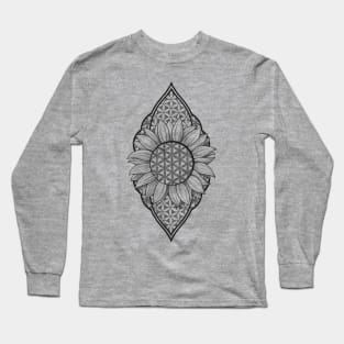 Flower of life sunflower Long Sleeve T-Shirt